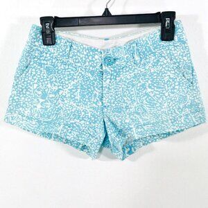 LILLY PULITZER Women's Size OO Shorley Blue Walsh Shorts Low Rise